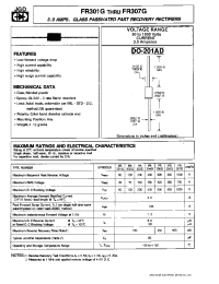 Datasheet FR305G manufacturer JGD
