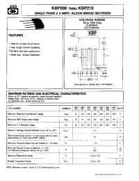 Datasheet KBP206 manufacturer JGD