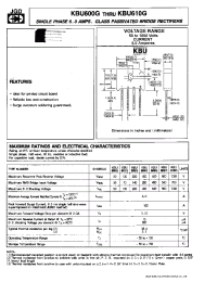 Datasheet KBU602G manufacturer JGD