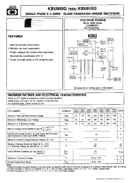 Datasheet KBU800G manufacturer JGD