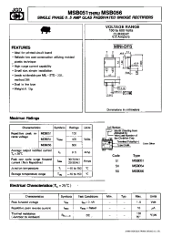 Datasheet MSB054 manufacturer JGD