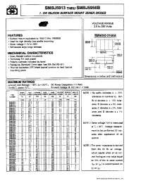 Datasheet SMBJ5915 manufacturer JGD