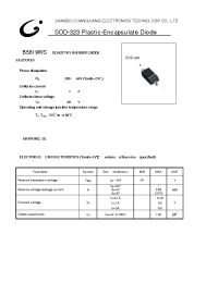 Datasheet B5819WS manufacturer Jiangsu