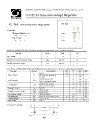 Datasheet CJ7905-TO-220 manufacturer Jiangsu