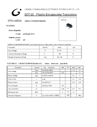 Datasheet DTC143ZCA manufacturer Jiangsu