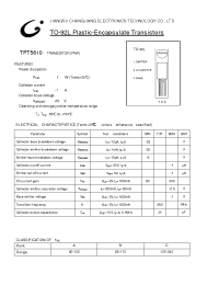 Datasheet TPT5610-TO-92L manufacturer Jiangsu