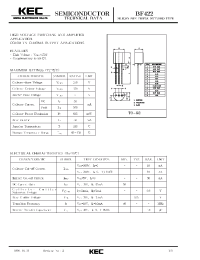 Datasheet BF422 manufacturer KEC