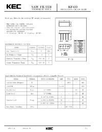 Datasheet KF433V manufacturer KEC