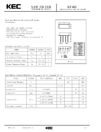 Datasheet KF465V manufacturer KEC