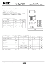 Datasheet KF478V manufacturer KEC