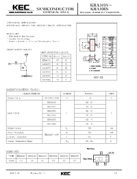 Datasheet KRA101 manufacturer KEC