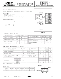Datasheet KRA114S manufacturer KEC