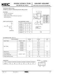 Datasheet KRA301V manufacturer KEC