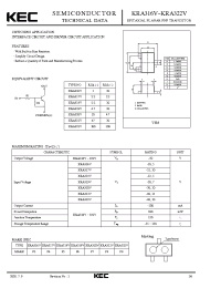 Datasheet KRA321V manufacturer KEC