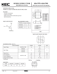 Datasheet KRA757E manufacturer KEC