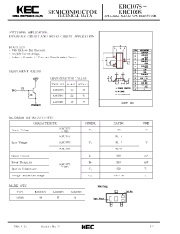 Datasheet KRC107 manufacturer KEC