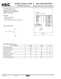 Datasheet KRC234M manufacturer KEC
