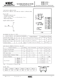 Datasheet KRC411 manufacturer KEC
