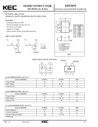 Datasheet KRX103 manufacturer KEC