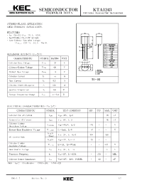 Datasheet KTA1243 manufacturer KEC