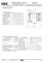 Datasheet KTA1279 manufacturer KEC