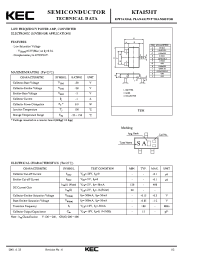 Datasheet KTA1531T manufacturer KEC