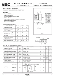 Datasheet KTA1544T manufacturer KEC