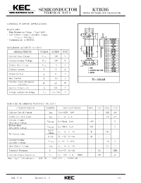 Datasheet KTB595 manufacturer KEC