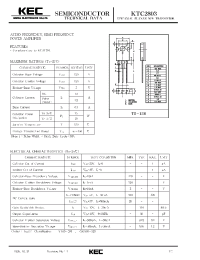 Datasheet KTC2803 manufacturer KEC