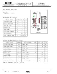 Datasheet KTC3205 manufacturer KEC