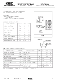 Datasheet KTC4080 manufacturer KEC