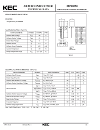 Datasheet MPS8550 manufacturer KEC