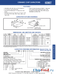 Datasheet C0805C100C1GAC manufacturer Kemet