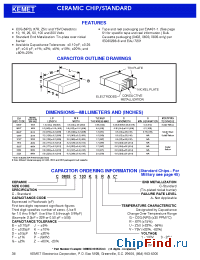 Datasheet C1206C103G8UAC manufacturer Kemet