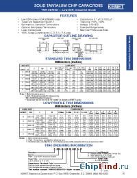 Datasheet T494S155M020AS manufacturer Kemet