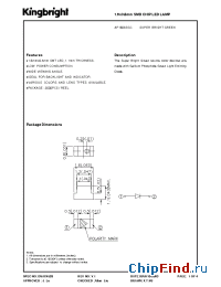 Datasheet AP1608SGC производства Kingbright