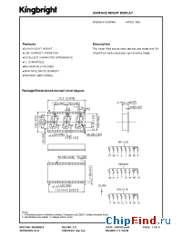 Datasheet APBA03-41SURKWA manufacturer Kingbright