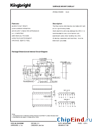 Datasheet APDA02-41MBWA manufacturer Kingbright