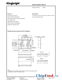 Datasheet APDC02-41VGKWA manufacturer Kingbright