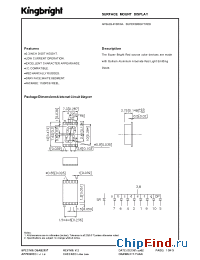 Datasheet APSA03-41SRWA manufacturer Kingbright