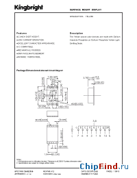 Datasheet APSA03-41YWA manufacturer Kingbright