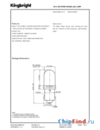 Datasheet BLB102MGC-6V-P manufacturer Kingbright