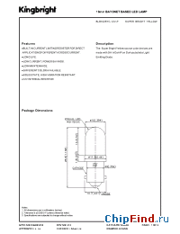 Datasheet BLB102SYC-12V-P manufacturer Kingbright