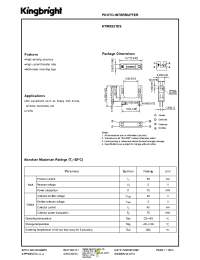 Datasheet KTIR0921DS manufacturer Kingbright