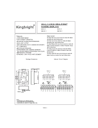 Datasheet SA15-11 manufacturer Kingbright