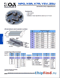 Datasheet X7R0805 manufacturer KOA
