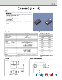 Datasheet CX-8045 manufacturer Kyocera Kinseki
