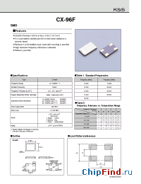 Datasheet CX-96 manufacturer Kyocera Kinseki