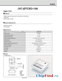 Datasheet DTCXO-13A manufacturer Kyocera Kinseki