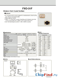 Datasheet FXO-31F manufacturer Kyocera Kinseki